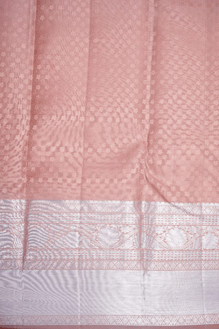 Zari Border In Brocade Dusty Pink Kanchipuram Silk Saree