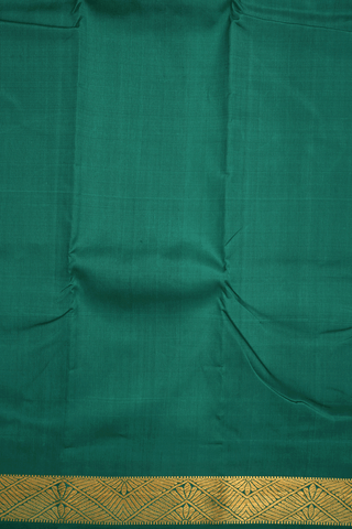 Zari Border Plain Emerald Green Kanchipuram Silk Saree