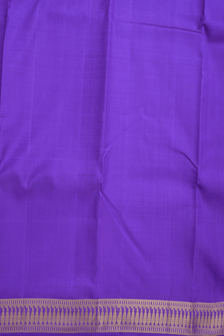 Zari Border Plain Purple Kanchipuram Silk Saree