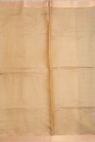 Zari Border Plain Tan Tussar Silk Saree