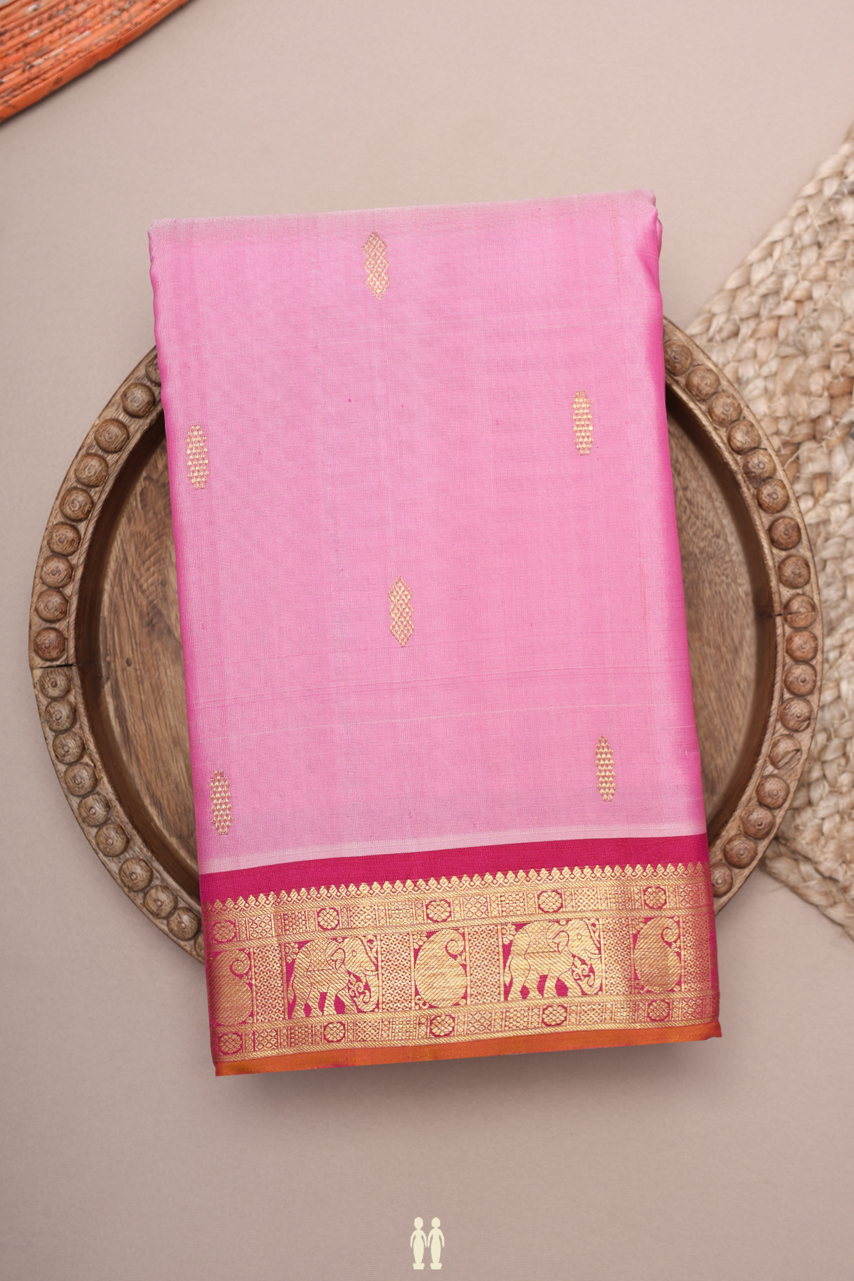 Zari Buttas Orchid Pink Kanchipuram Silk Saree