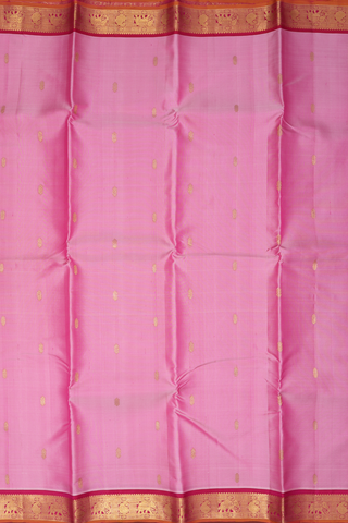 Zari Buttas Orchid Pink Kanchipuram Silk Saree