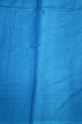 Zari Motifs Azure Blue Tussar Silk Saree