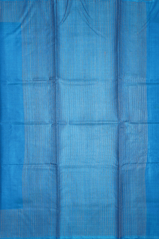 Zari Motifs Azure Blue Tussar Silk Saree