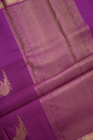 Zari Motifs Grape Purple Kanchipuram Silk Saree