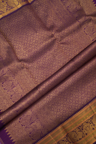 Zari Motifs Pastel Pink Kanchipuram Silk Saree