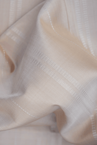 Zari Stripes Design Beige Soft Silk Saree