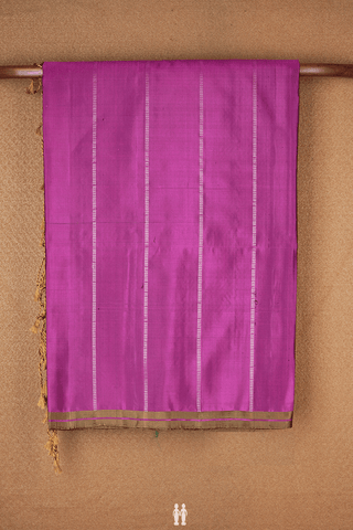 Zari Stripes Design Berry Purple Soft Silk Saree