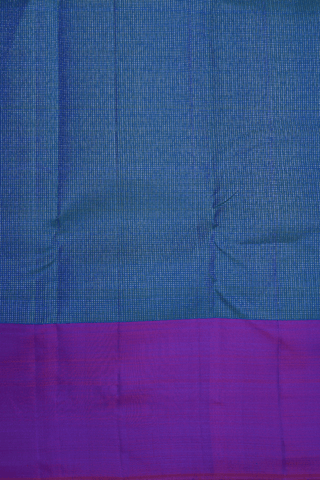 Zari Stripes Design Capri Blue Kanchipuram Silk Saree