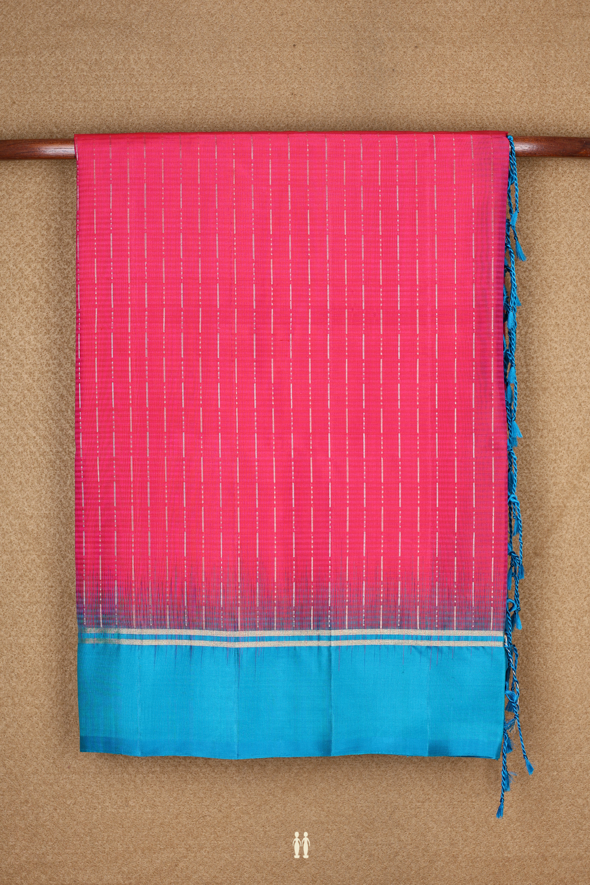 Zari Stripes Design Magenta Soft Silk Saree