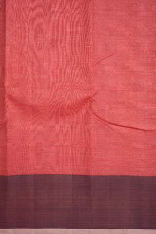 Zari Stripes Design Vermillion Red Kanchipuram Silk Saree