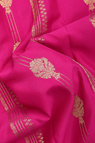 Allover Design Rani Pink Mysore Silk Saree