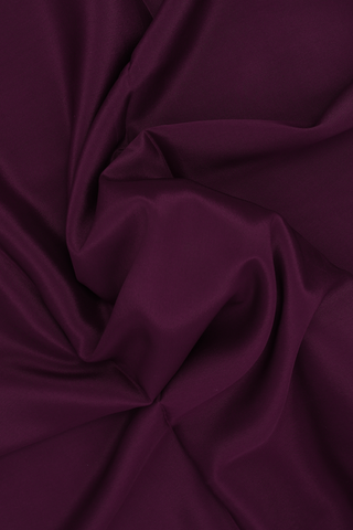 Mysore Silk Saree In Plum Purple With Stripes Border