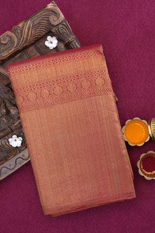 Big Border With Allover Design Maroon Kanchipuram Silk Saree