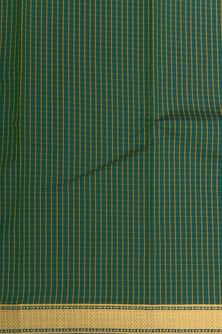 Zig Zag Zari Border In Checks Bottle Green Apoorva Art Silk Saree