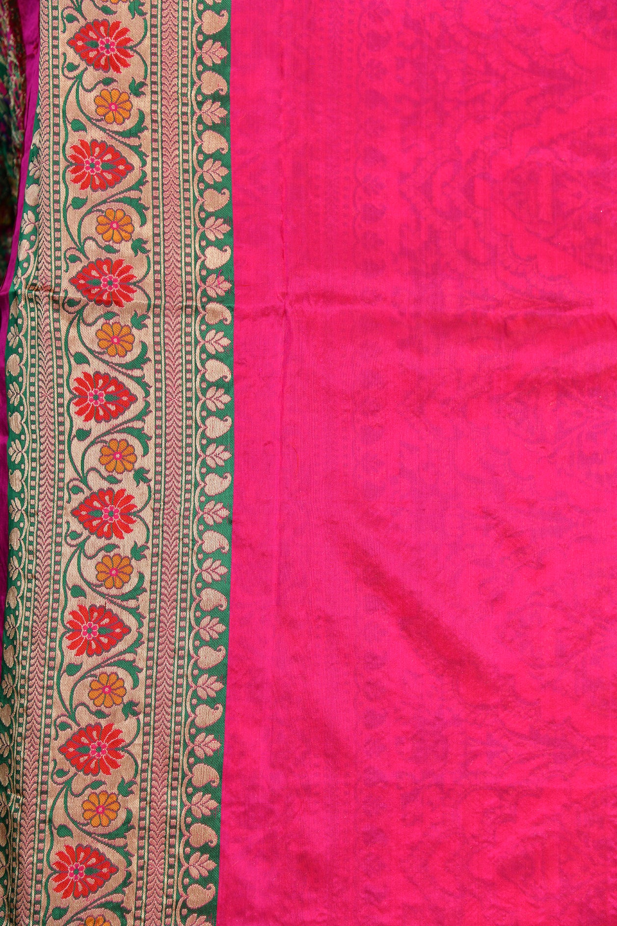 Paithani Border With Traditional Patola Pattern Rose Pink Banaras Silk ...