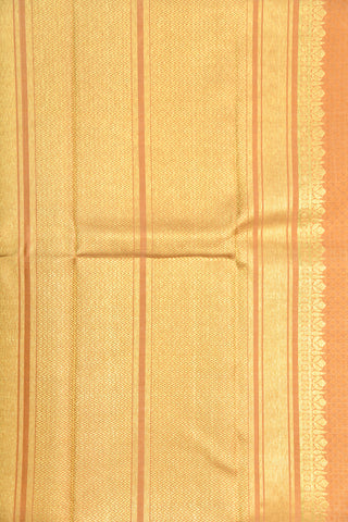 Threadwork Jacquard Weave Buttis With Zari Border Caramel Brown Kanchipuram Silk Saree