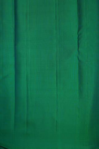 Temple Border Plain Emerald Green Kanchipuram Silk Saree