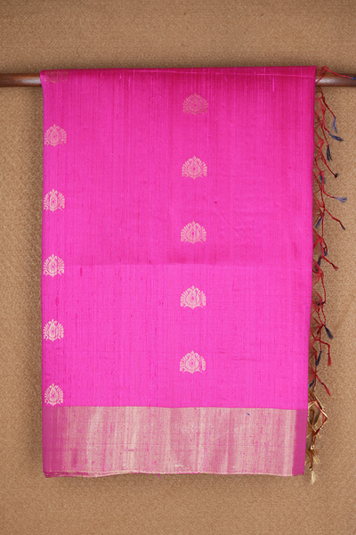 Pure raw silk saree light blue and pink with plain body and ikat woven –  Prashanti Sarees