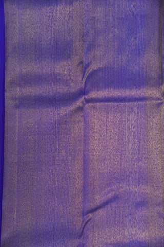 Temple Border With Gold Tissue Cobalt Blue Kanchipuram Silk Saree