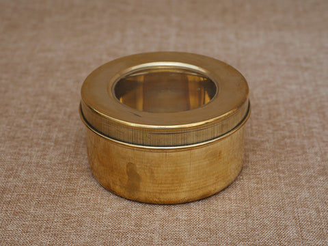 Brass Round Shaped Storage Container