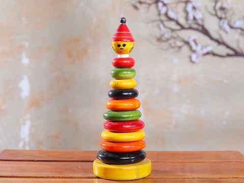 Multicolor Stacking Rings Wooden For Kids