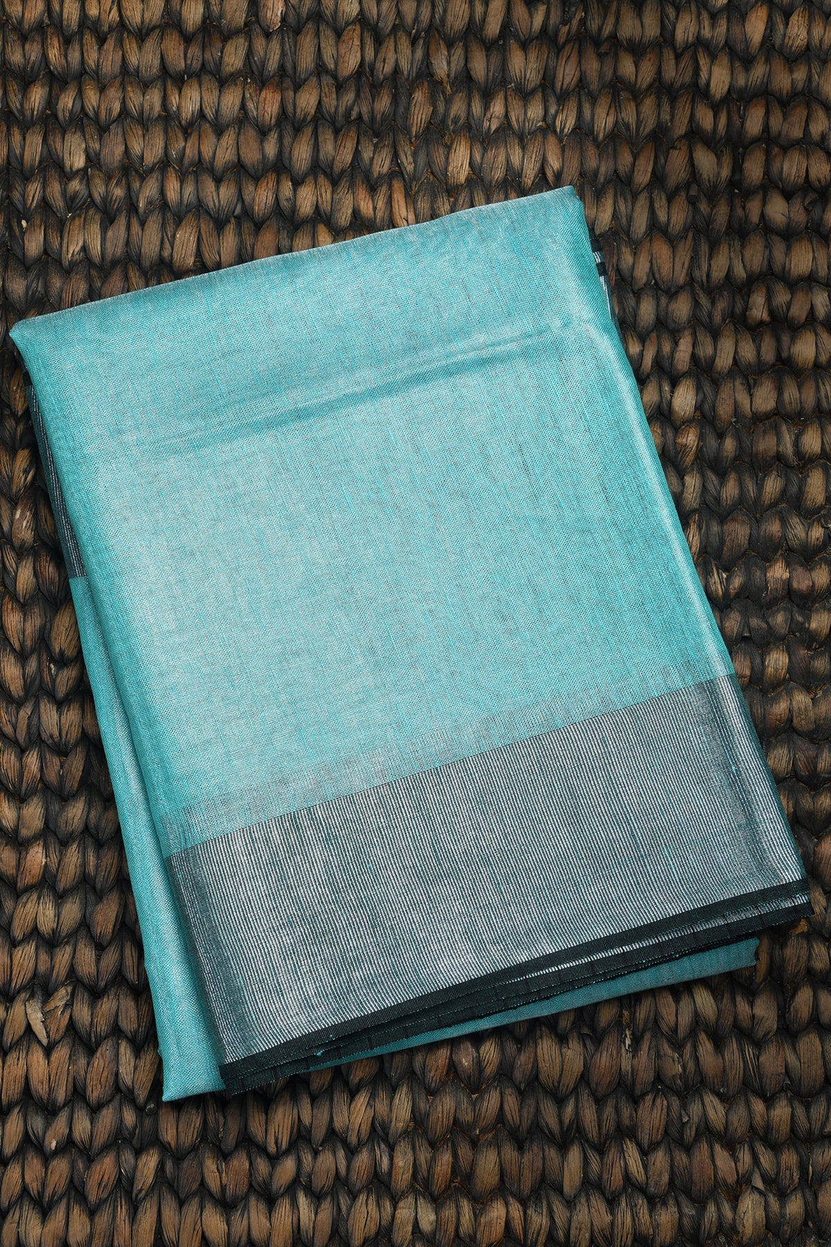 Sky Blue Linen Saree