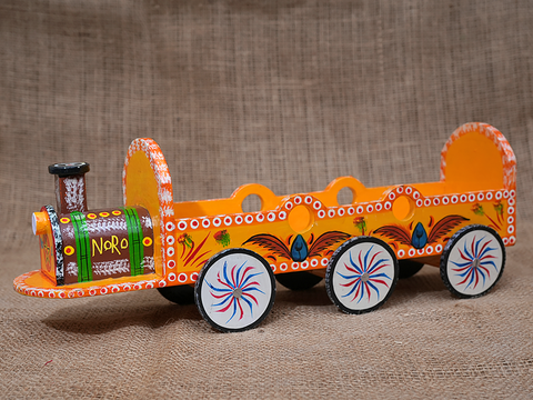 Wooden Handicraft Train Design Storage Box