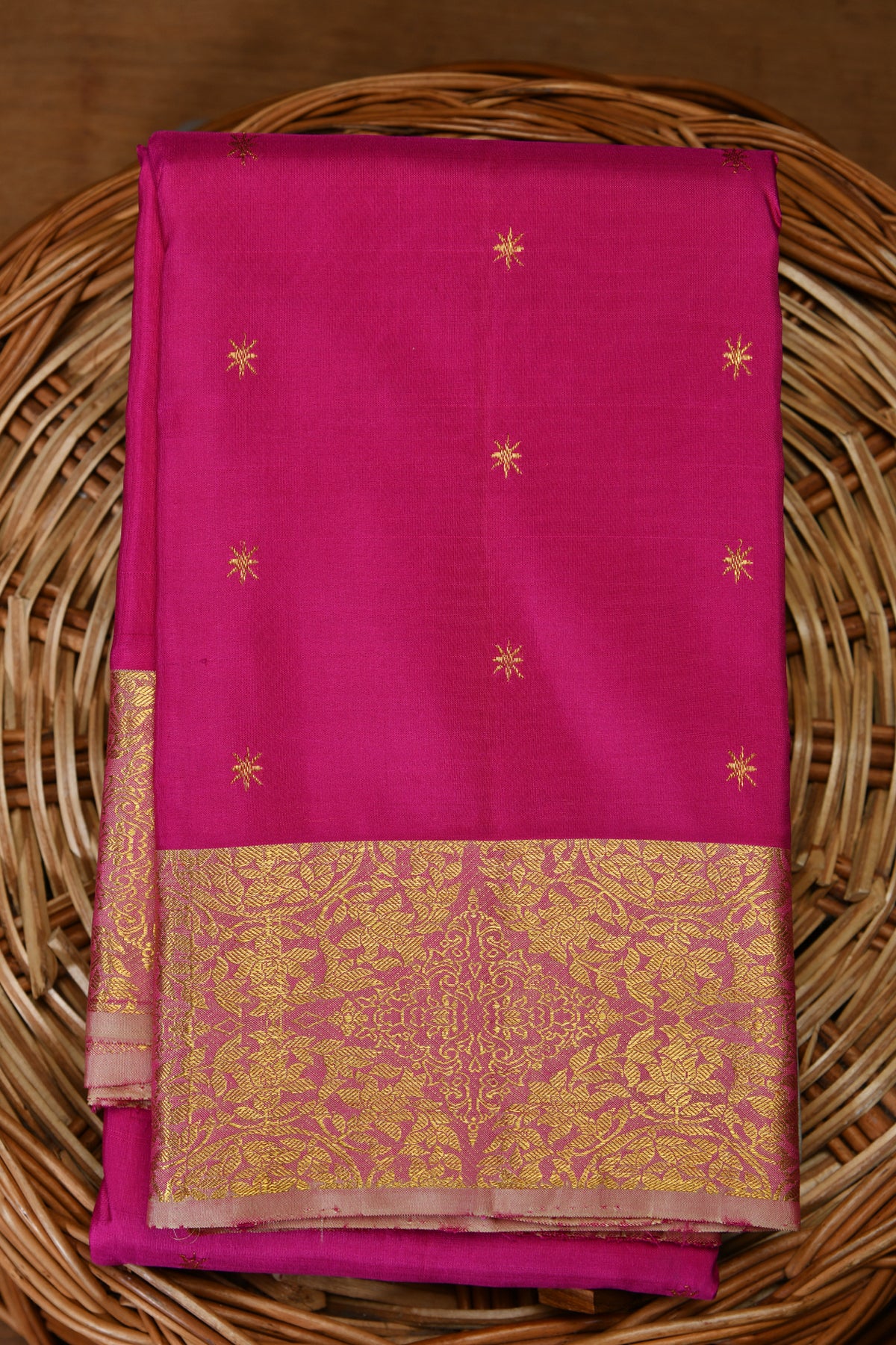 Star Butta Rani Pink Kanchipuram Silk Saree