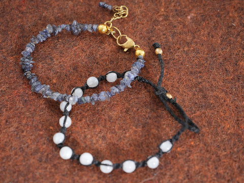 Set Of 2 Handicraft Stone Bracelet