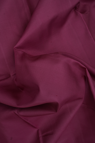 Contrast Border Plain Berry Purple Kanchipuram Silk Saree