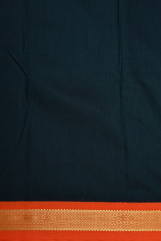 Plain Oxford Green With Contrast Border Apoorva Silk Saree