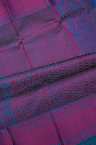 Peacock Motifs Peacock Blue Kanchipuram Silk Saree