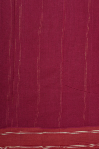 Contrast Temple Border Plain Tan Kanchi Cotton Saree