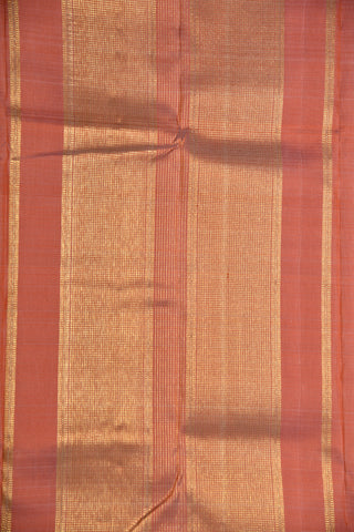 Rust Brown Plain Kanchipuram Silk Saree