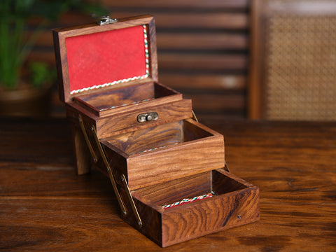 Fancy Design Wooden Jewel Storage Box