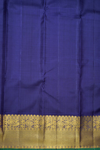 Traditional Korvai Zari Border Plain Egg White Kanchipuram Silk Saree