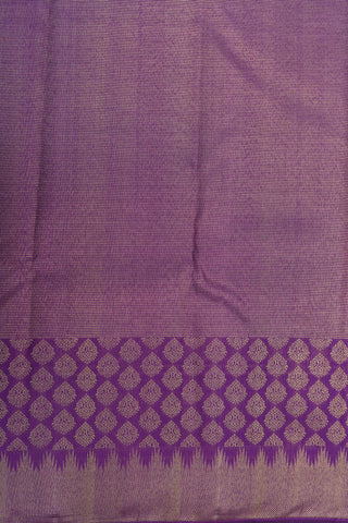 Arrow Design Vertical Stripes Purple Kanchipuram Silk Saree