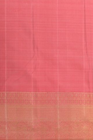 Brocade Rudraksh Buttas Peach Pink Kanchipuram Silk Saree