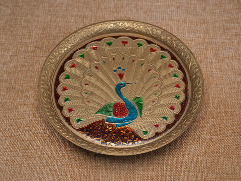 Brass Peacock Design Pooja Stand