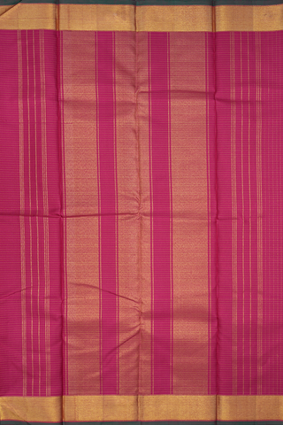 Zari Checked Hibiscus Red Kanchipuram Silk Saree