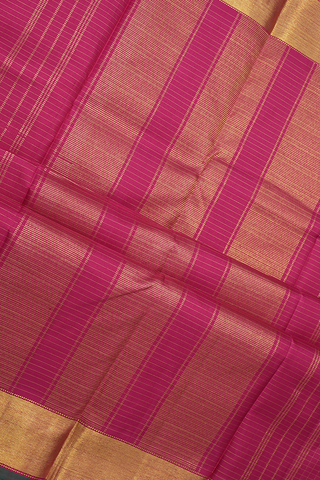 Zari Checked Hibiscus Red Kanchipuram Silk Saree