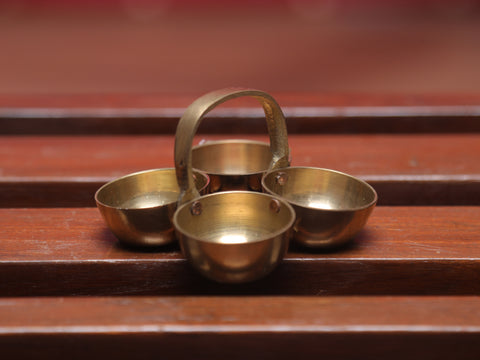 Traditional Brass Manjal Kungumam Set