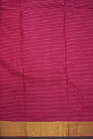 Zari Checked Hibiscus Red Kanchipuram Silk Saree