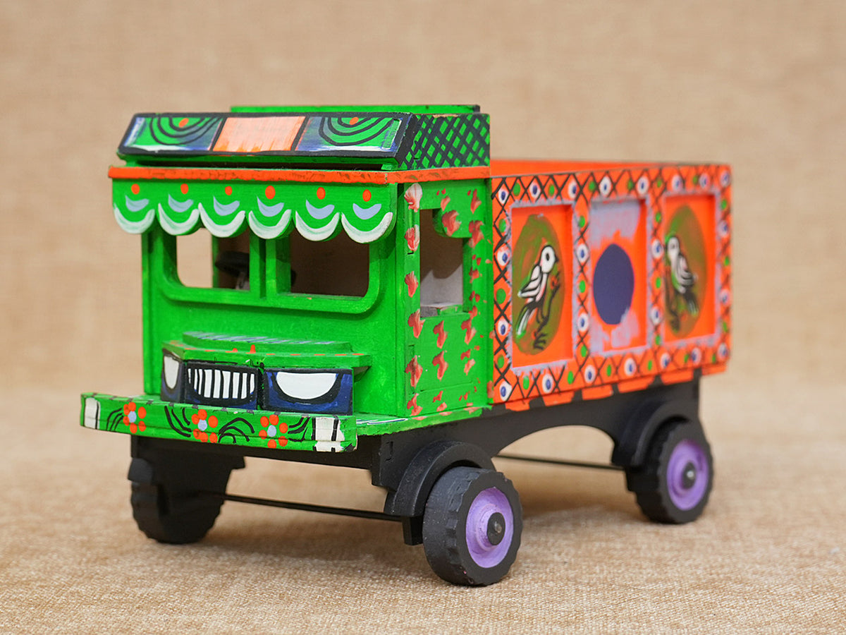 Handicrafted Wooden Multicolor Lorry Miniature