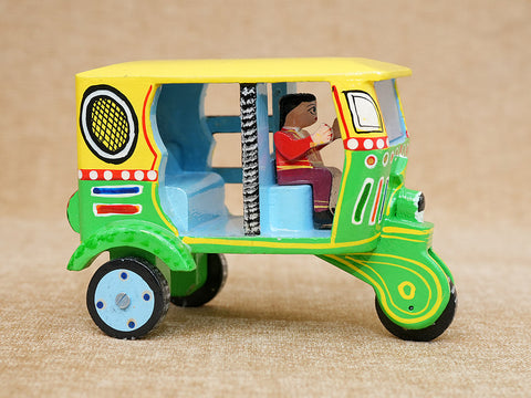 Handpainted Multicolor Wooden Auto Children Miniature Toy