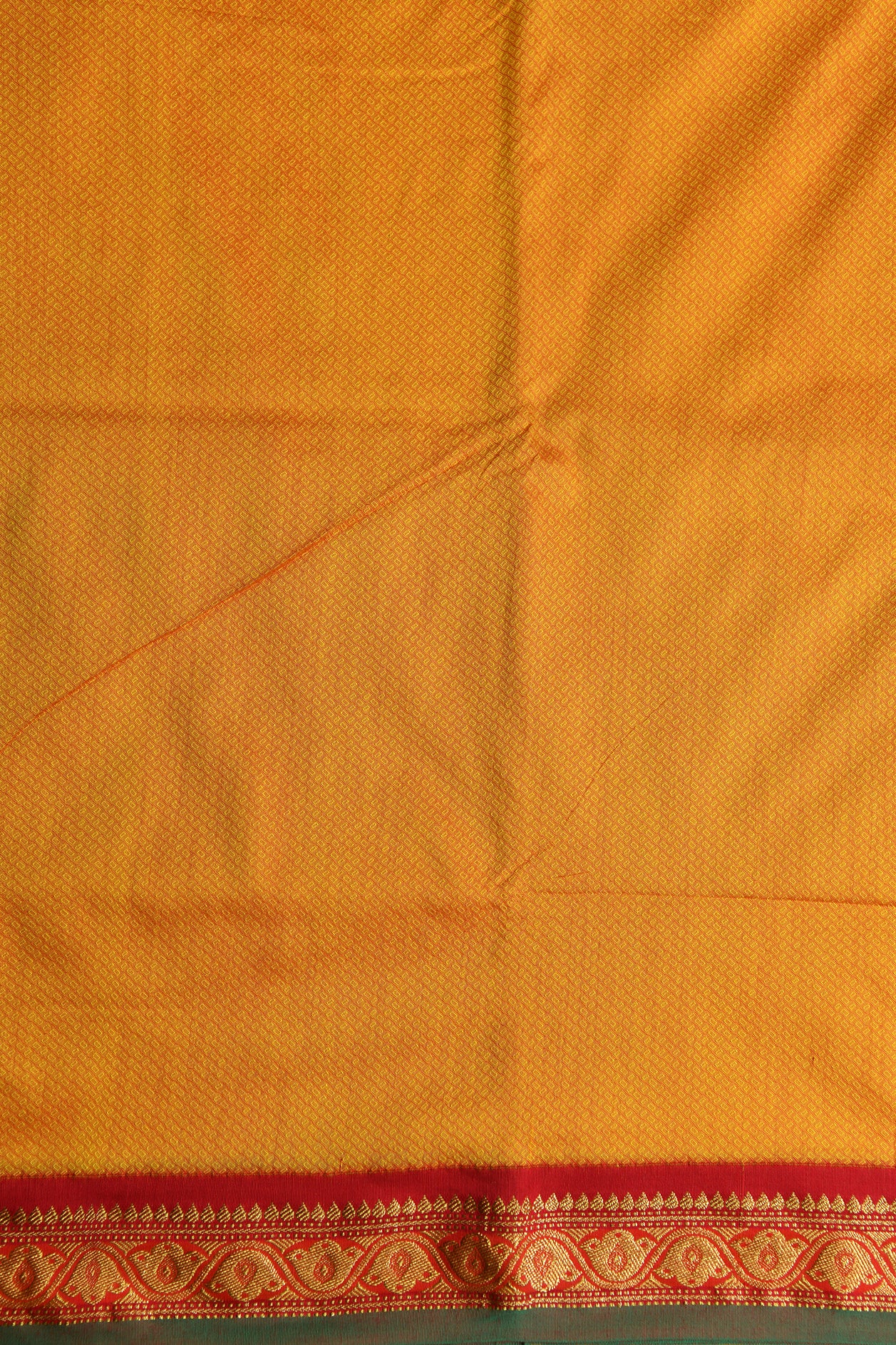 Floral Border Mango Yellow Kalyani Cotton Saree – Sundari Silks