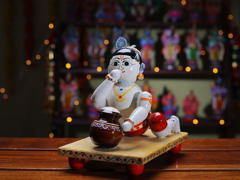 Traditional Handmade Little Krishna Toy For Golu