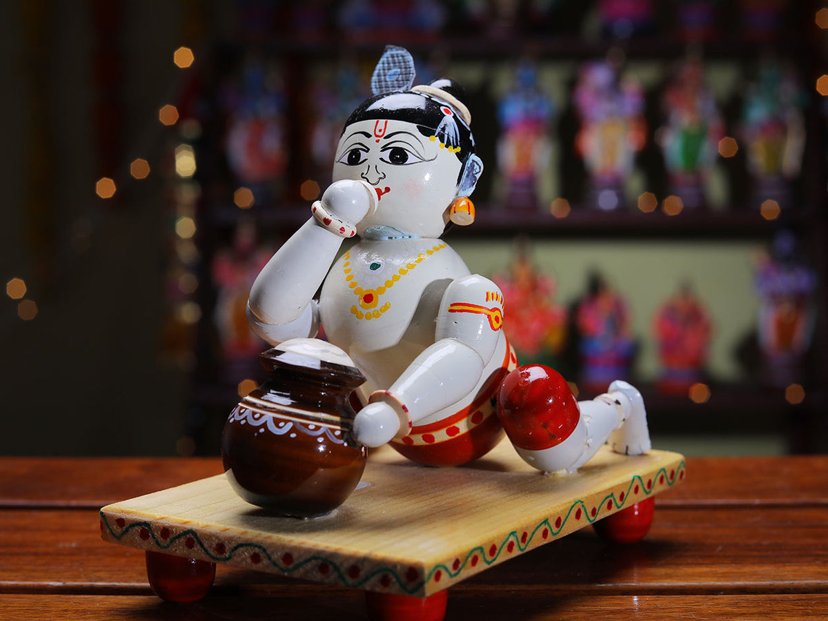 Traditional Handmade Little Krishna Toy For Golu