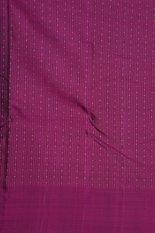 Plain Border With Zari Stripes Purple Kanchipuram Silk Saree